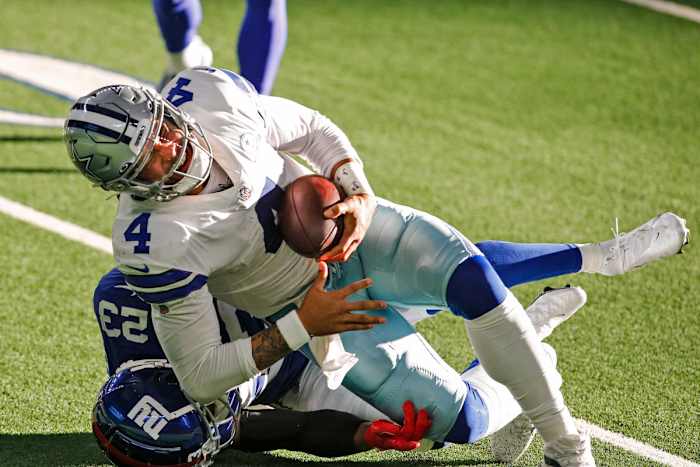 Dak Prescott breaks his ankle when tackles by Logan Ryan during a 2020 game